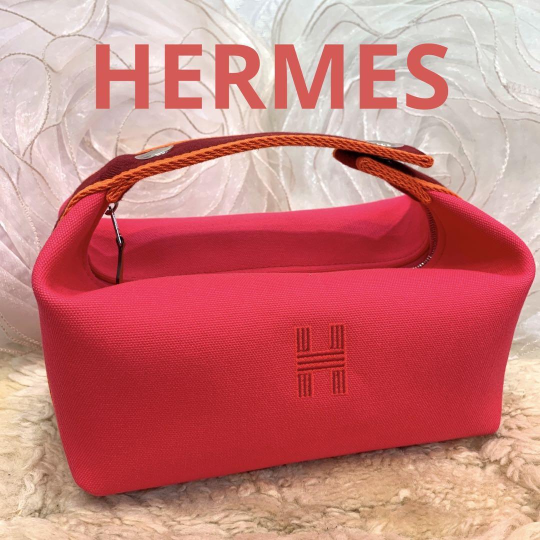 ☆未使用品☆HERMES ブリッド ア ブラックPM ハンドバッグ ピンク