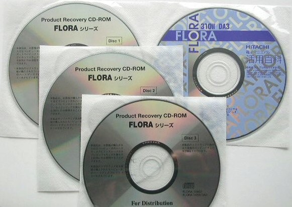 ◆ 日立 Flora 310W DA3 Win XP-Pro リカバリＣＤセット ◆_画像1