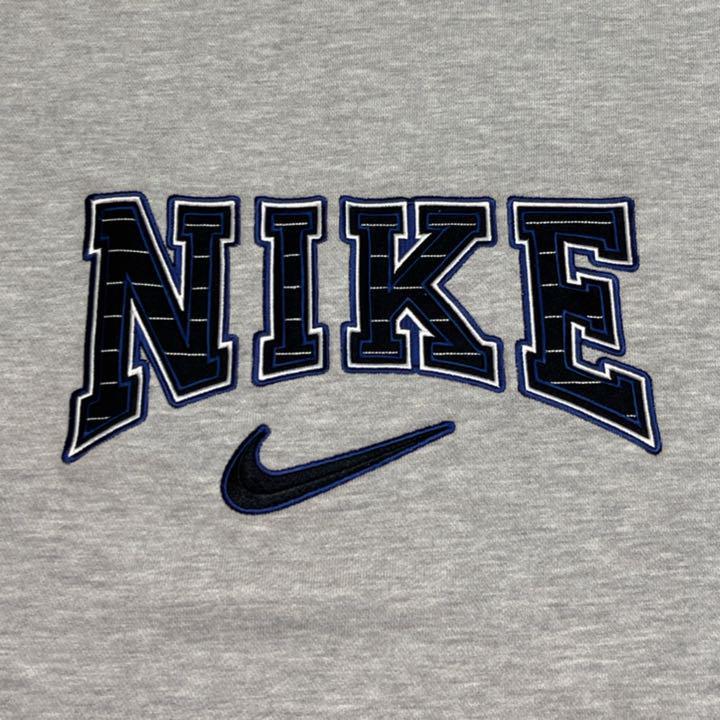 90s NIKE ナイキ スウェット トレーナー グレー 刺繍ロゴ XL(中古/送料 ...
