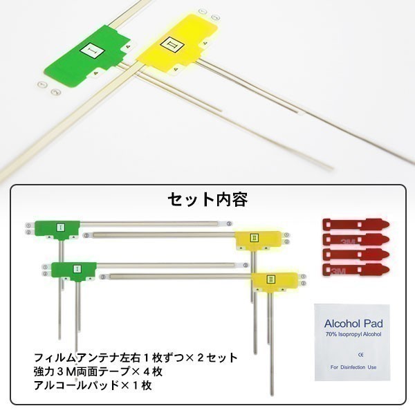 ナビ載せ替え 地デジ補修 新品 汎用 L型フィルム+両面テープ付 パナソニック CN-HW1000D WG11SMO54C_画像4