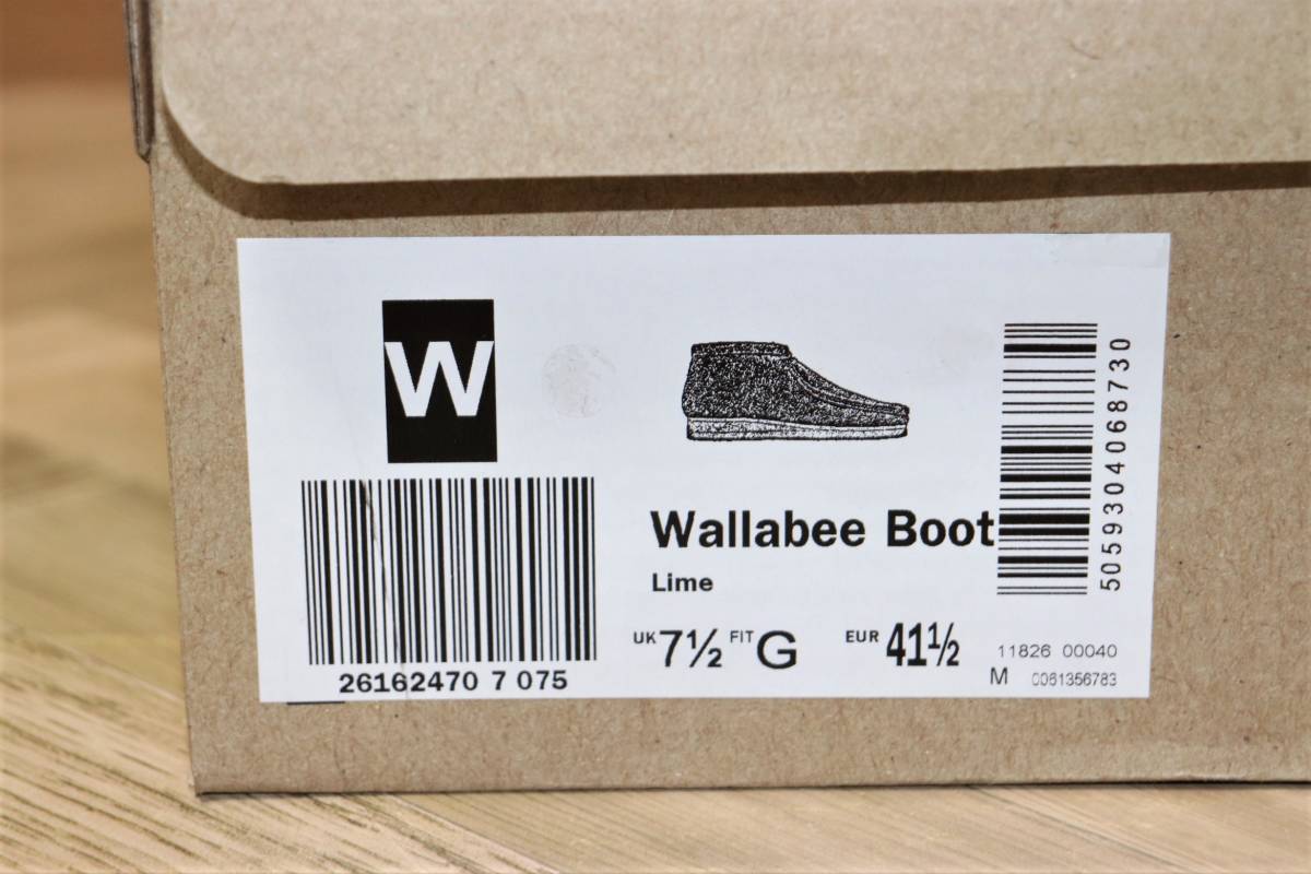  free shipping prompt decision [ unused ] Clarks * Wallabee Boot Lime (UK7.5/US8.5/EU41.5) * Clarks wala Be boots lime 