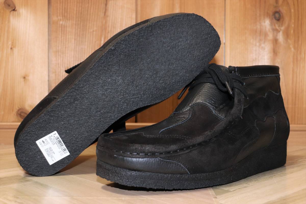 送料無料 即決【未使用】 Clarks Wallabee Patch Black Combi 送料無料 即決【未使用】 Clarks Wallabee Patch Black Combi
