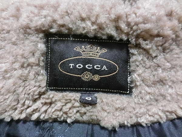 TOCCA Tocca tweed 2WAY boa using Zip up coat black 0