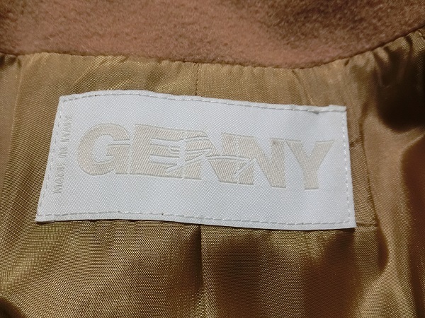 イタリア製　GENNY　ジェニー　ウール　ステンカラーコート　キャメル　４２_画像4