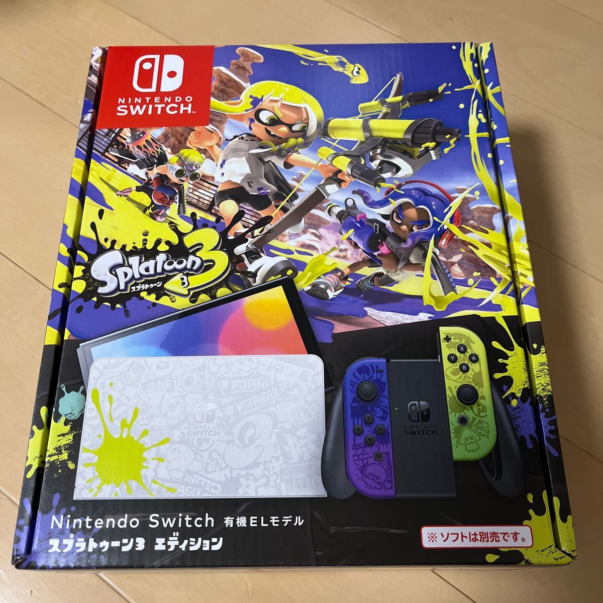 新品　Nintendo Switch（有機ELモデル） スプラトゥーン3 エディション　液晶フィルム　microSDカードセット