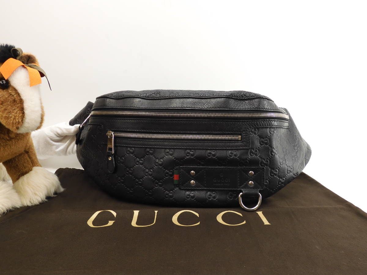 美品】GUCCI グッチ レザー シマ ブラック ショルダーバッグ 黒 Yahoo