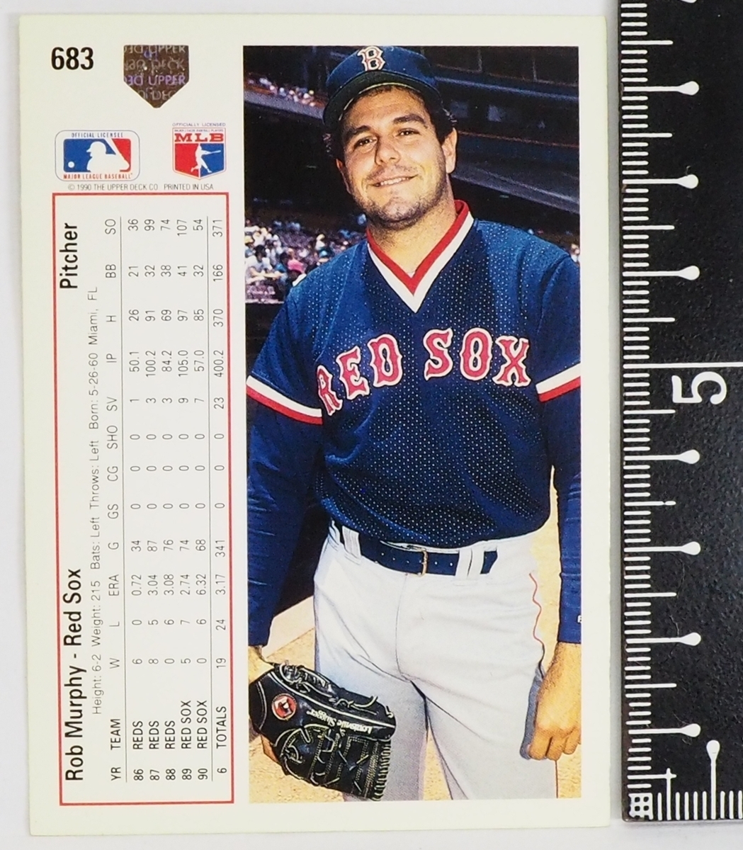 Upper Deck 1991 #683【Rob Murphy(Red Sox)】91年MLBメジャーリーグ野球カードBaseball CARDアッパーデック ベースボール【送料込】_画像2