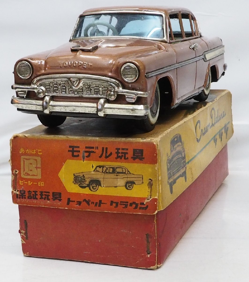 . плата магазин [TOYOPET CROWN DELUXE Toyopet Crown Deluxe красный зеркало нет ] жестяная пластина tin toy car автомобиль #BC BANDAI красный коробка Bandai [ с ящиком ]0374