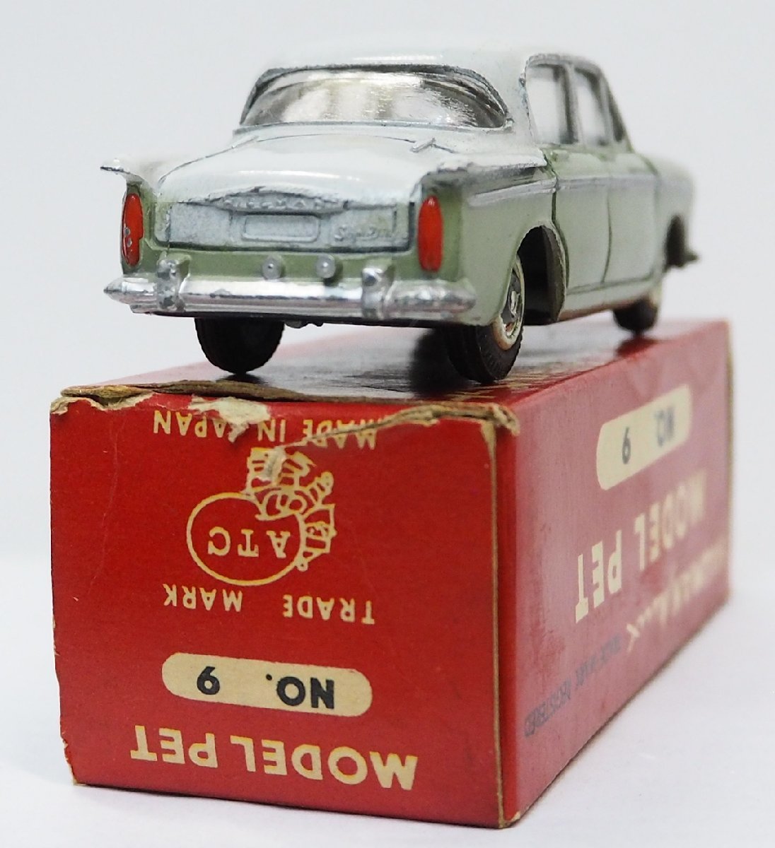 モデルペットNo.9【イスズ ヒルマン ミンクス ISUZU HILLMAN Minx 黄緑】1/42ミニカー いすゞ■アサヒATC旭玩具MODEL PET【箱付】送料込_画像7