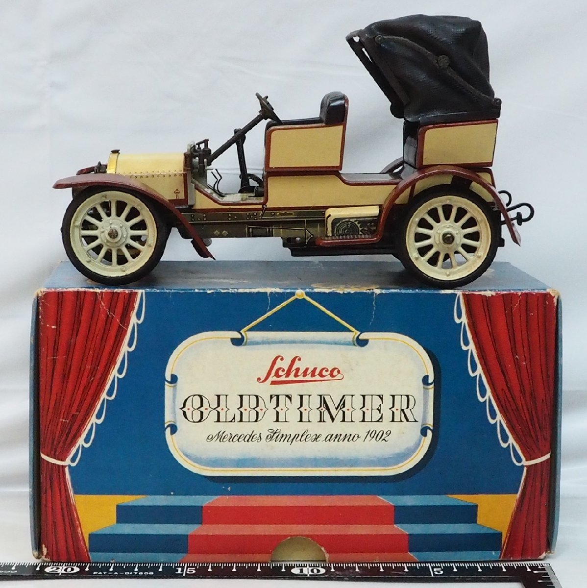 Schuco 1229【OLD TIMER Mercedes Simplex anno 1902メルセデス ベンツ】ブリキ ゼンマイtin toy car自動車ミニカー■シュコー【箱付】0208_画像5