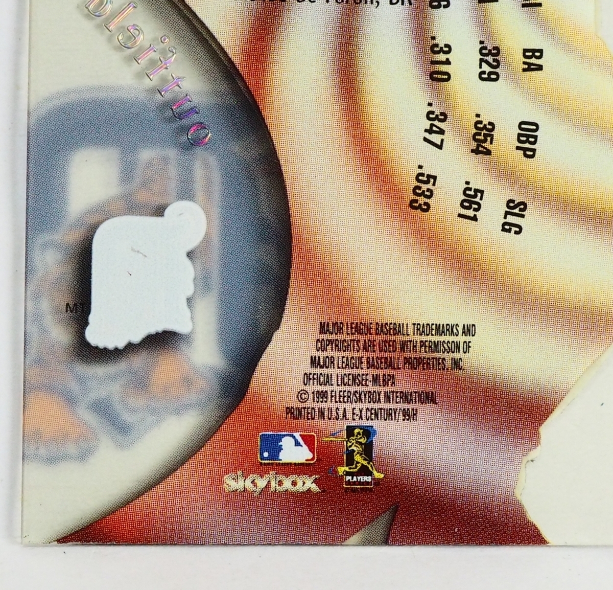FLEER Skybox EX-CENTURY #80【Juan Encarnacion(Detroit Tigers)】1999年プラ製MLBメジャーリーグ野球カードBaseball CARDフリーア送料込_画像3