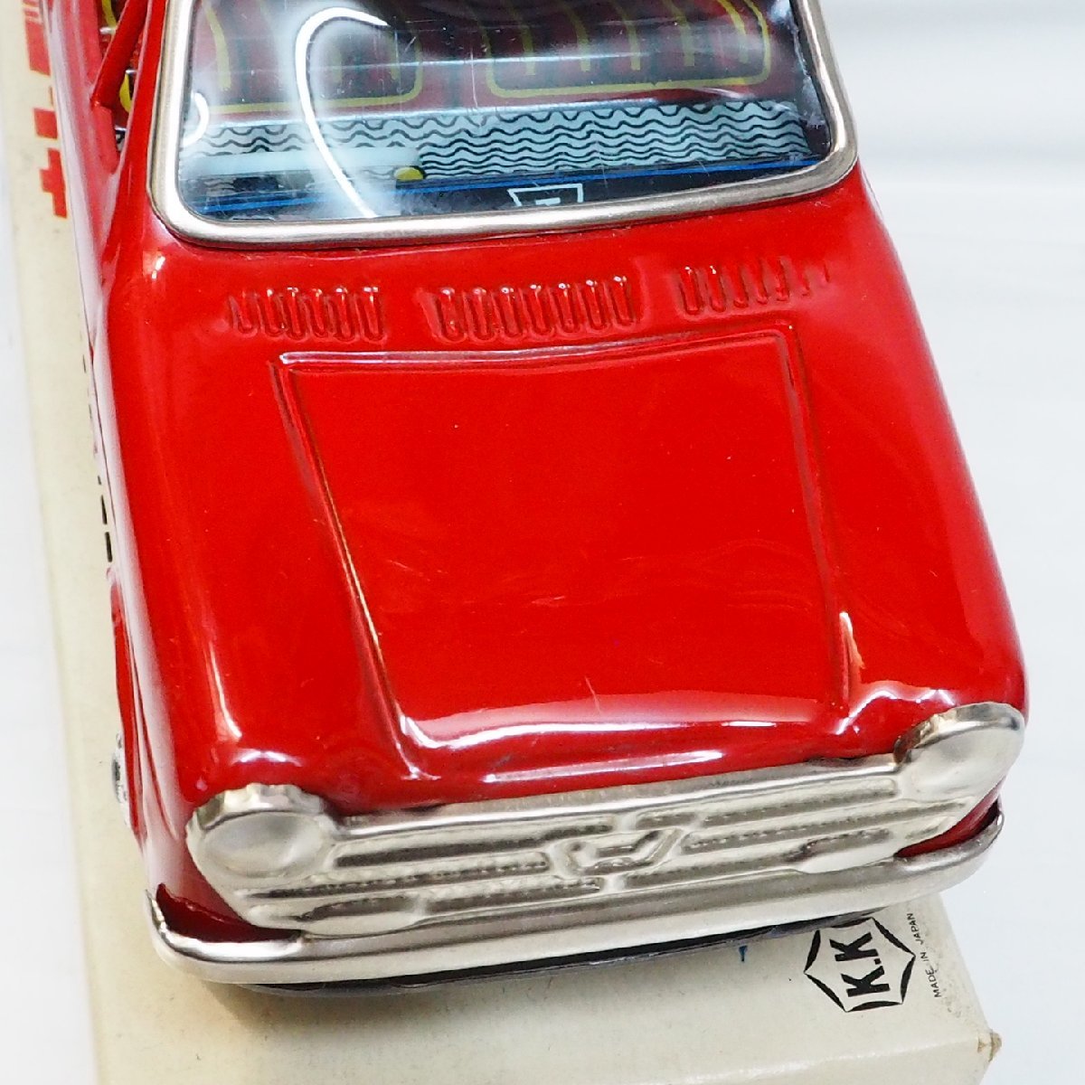 三友 4002【HONDA N360 ホンダ 赤レッド 小サイズ】ブリキ ミニチュア自動車ミニカー tin toy car ■K.K SANYU【箱付】0220_画像３