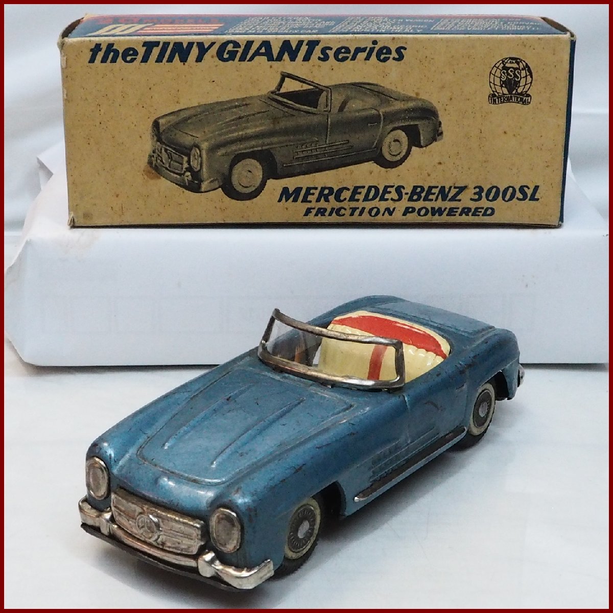 SSSインターナショナル商事 TANY GIANT【メルセデス ベンツ300SL青(A)】ブリキtin toy car自動車タイニージャイアント塩野商店【箱付】0245_画像１