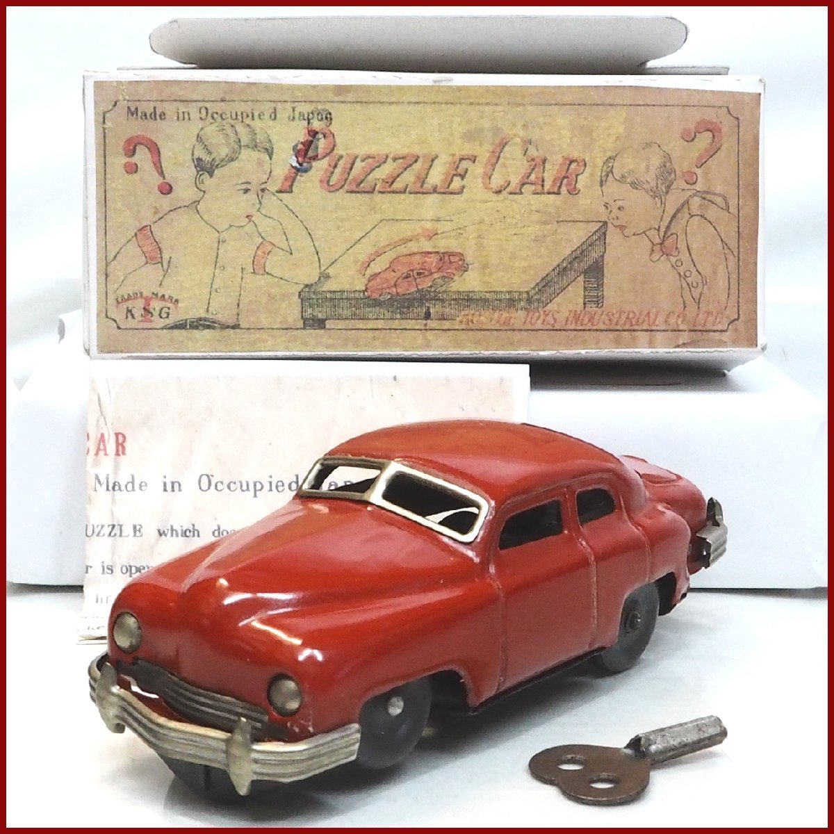 KSG KOSUGE【Occupied Japan PUZZLE CAR 占領下の日本製 KSG KOSUGE【Occupied Japan PUZZLE CAR 占領下の日本製