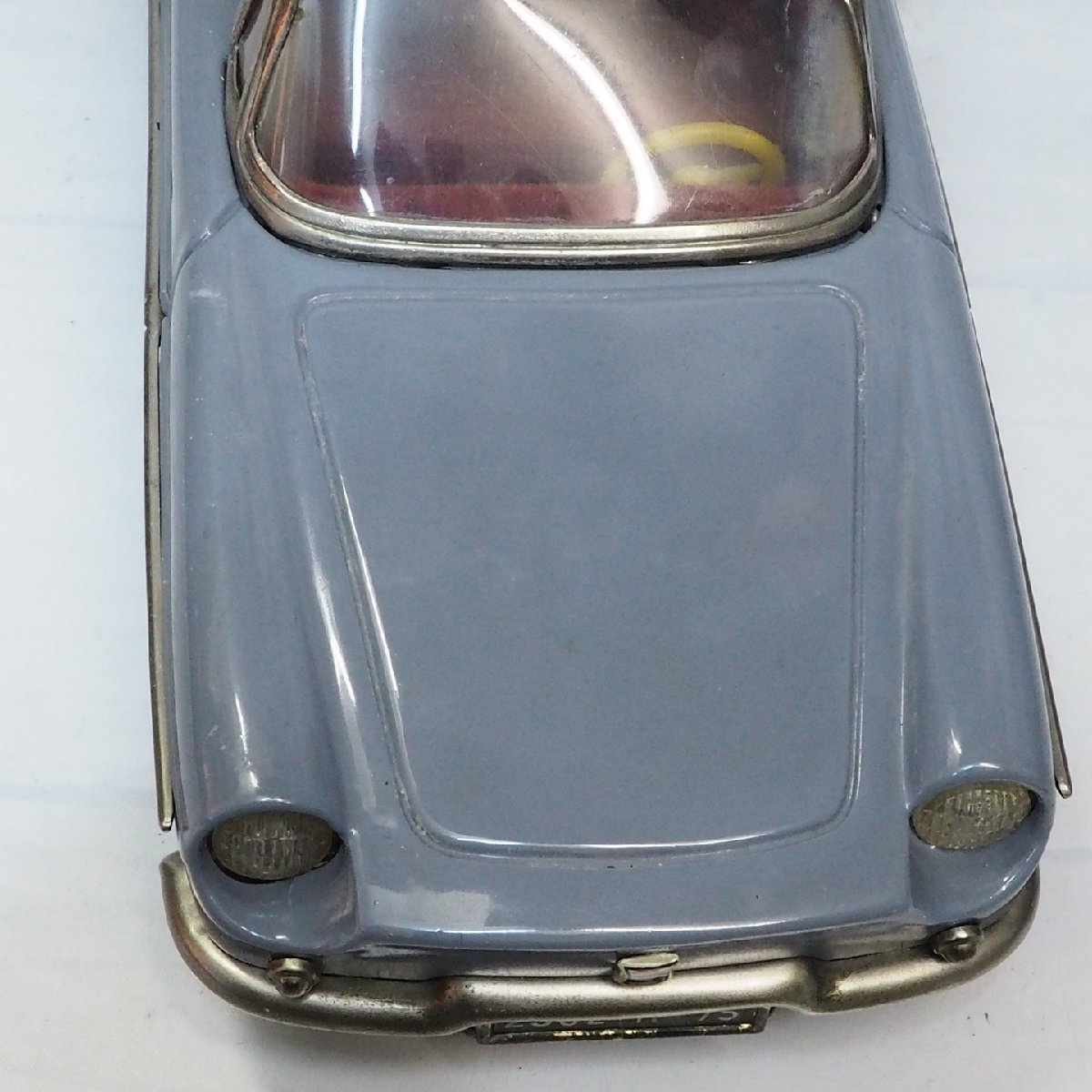 Asahi【Renault FLORIDE ルノー フロリード グレー プラ製屋根 脱着可】ブリキ tin toy car ミニチュア自動車ATC旭玩具アサヒ【箱無】0330