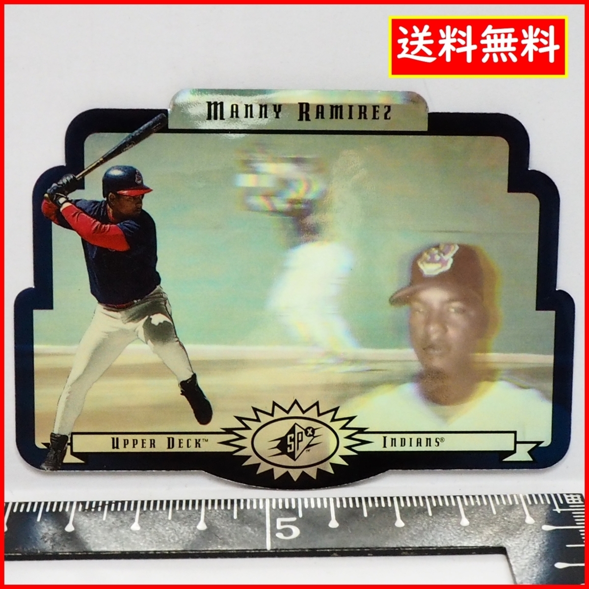 Upper Deck SPX #21【Manny Ramirez(INDIANS)】1996年DIE CUT 3DレンチキュラーMLBメジャーリーグ野球カードBaseball CARD【送料込】_画像1