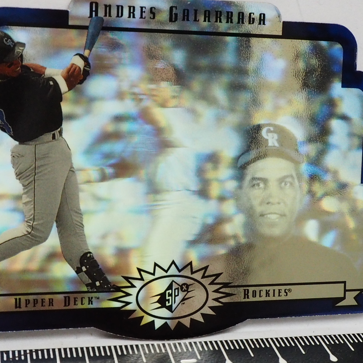 Upper Deck SPX #25【Andres Galarraga(ROCKIES)】1996年DIE CUT 3DレンチキュラーMLBメジャーリーグ野球カードBaseball CARD【送料込】の画像2