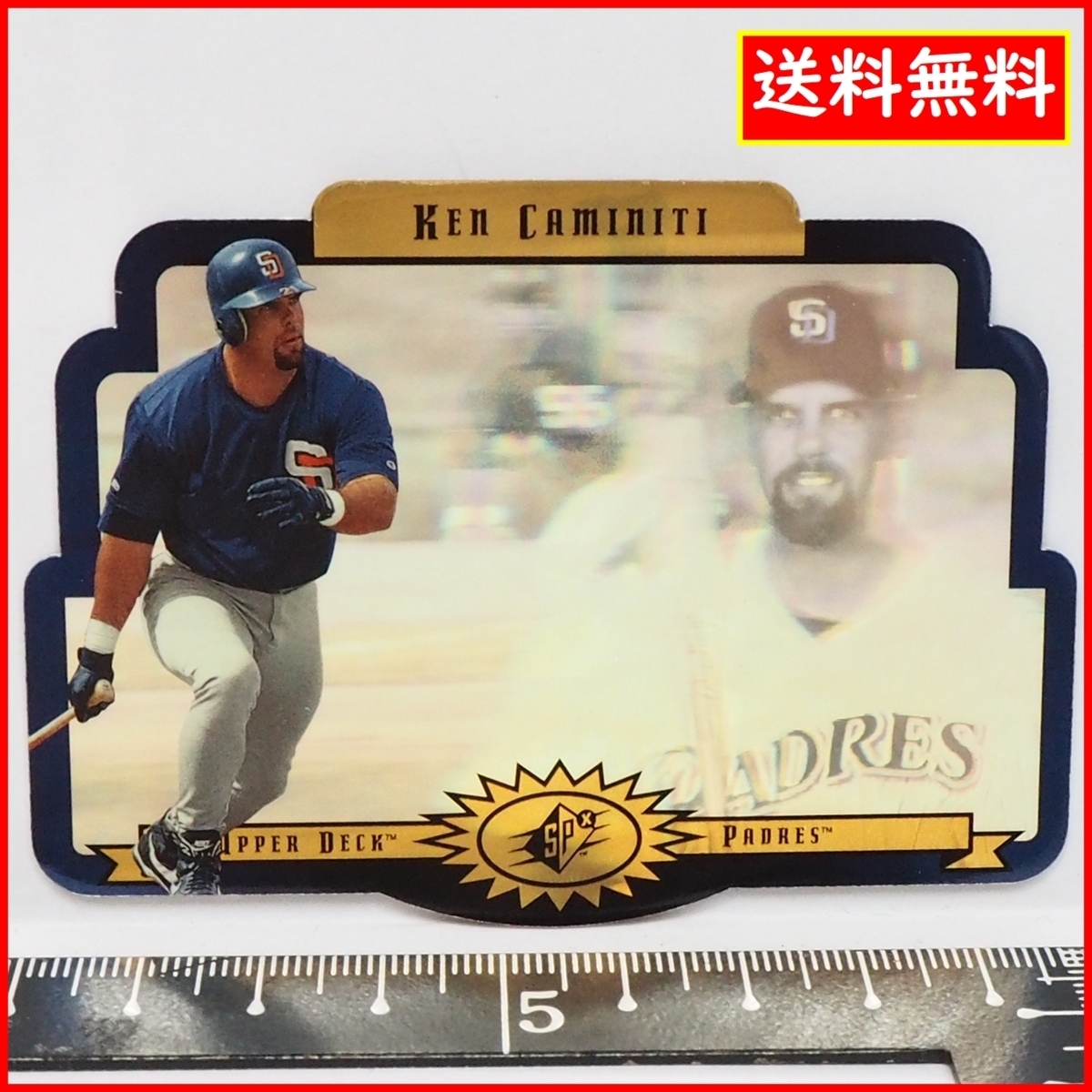 Upper Deck SPX #50【Ken Caminiti(PADRES)Gold parallel金ゴールド】1996年DIE CUT 3DレンチキュラーMLBメジャーリーグ野球カード_画像1