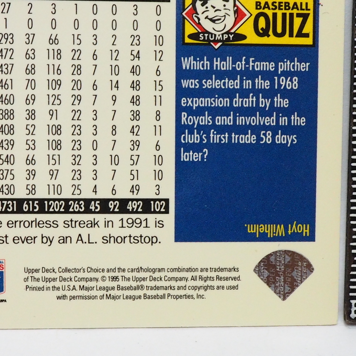 1996 Upper Deck Collector's Choice #172【Greg Gagne(Royals)】96年MLBメジャーリーグ野球カードBaseball Cardアッパーデック【送料込】_画像3