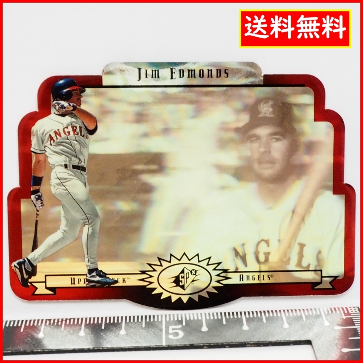 Upper Deck SPX #11【Jim Edmonds(ANGELS)】1996年DIE CUT 3DレンチキュラーMLBメジャーリーグ野球カードBaseball CARD【送料込】の画像1