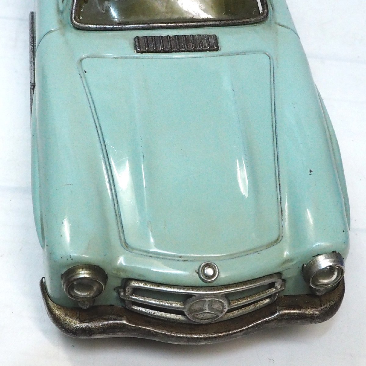 マルサンKosuge【Mercedes Benz 300SL メルセデス ベンツ水色フリクション不良】ブリキ ミニチュアtin toy car■MARUSAN小菅【箱無】0351_画像３