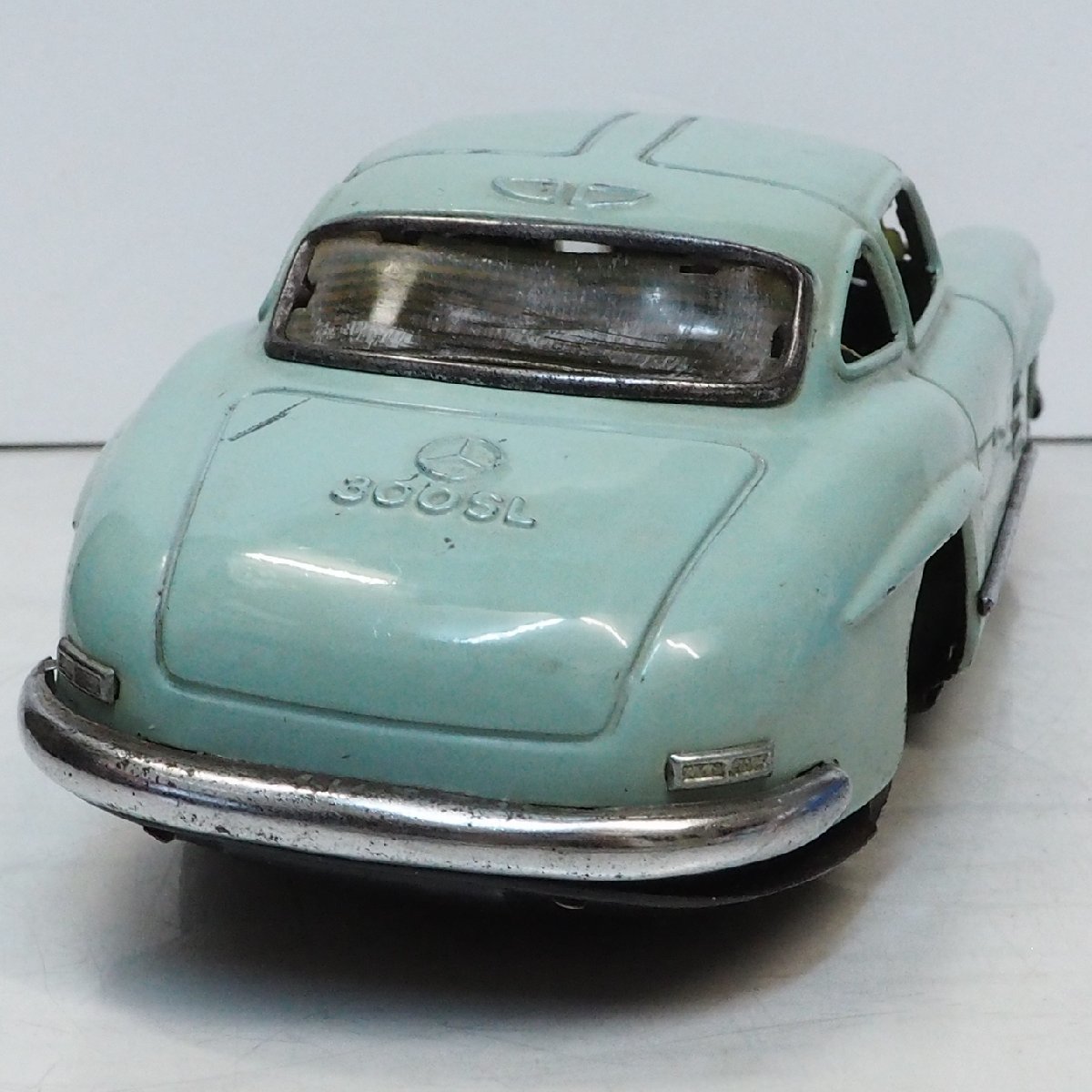 マルサンKosuge【Mercedes Benz 300SL メルセデス ベンツ水色フリクション不良】ブリキ ミニチュアtin toy car■MARUSAN小菅【箱無】0351_画像7