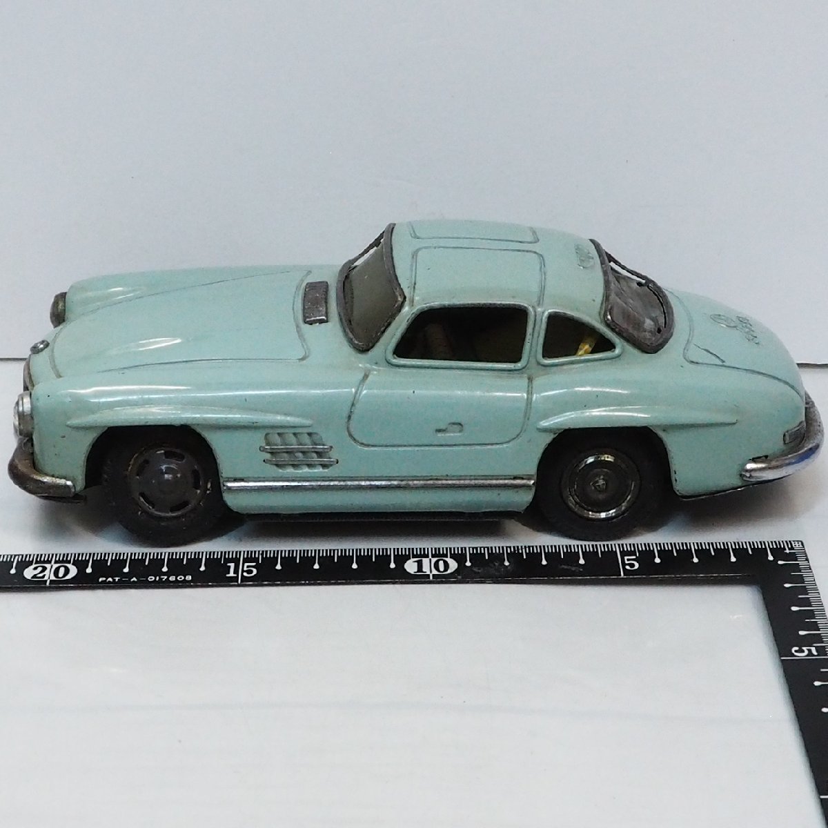 マルサンKosuge【Mercedes Benz 300SL メルセデス ベンツ水色フリクション不良】ブリキ ミニチュアtin toy car■MARUSAN小菅【箱無】0351_画像5