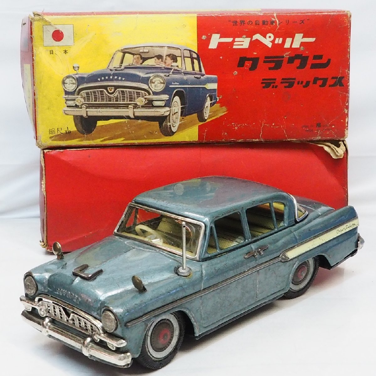 . плата магазин [TOYOPET CROWN DELUXE Toyopet Crown Deluxe синий зеркало есть ] жестяная пластина tin toy car автомобиль #BC BANDAI красный коробка Bandai [ с ящиком ]0373