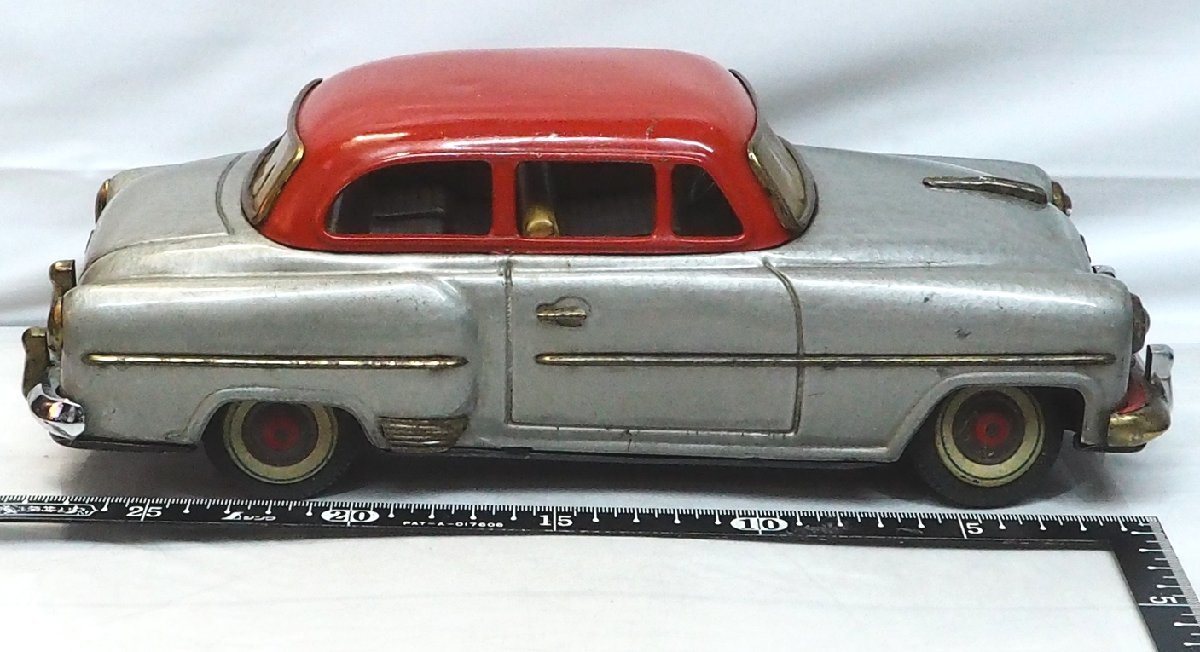 米澤玩具【OPEL Olympia Rekord オペル オリンピア レコルト クーペ シルバー 大】ブリキ tin toy car 自動車Yonezawaヨネザワ【箱無】0295_画像8