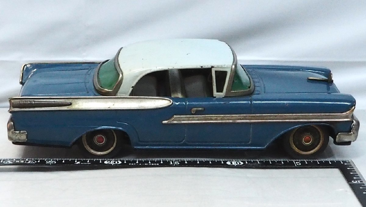 米澤玩具【58 MERCURY MONTCLAIR青マーキュリー モントクリア 大】ブリキ tin toy car自動車ミニカーYonezawaヨネザワ米澤【本体のみ】0292_画像8