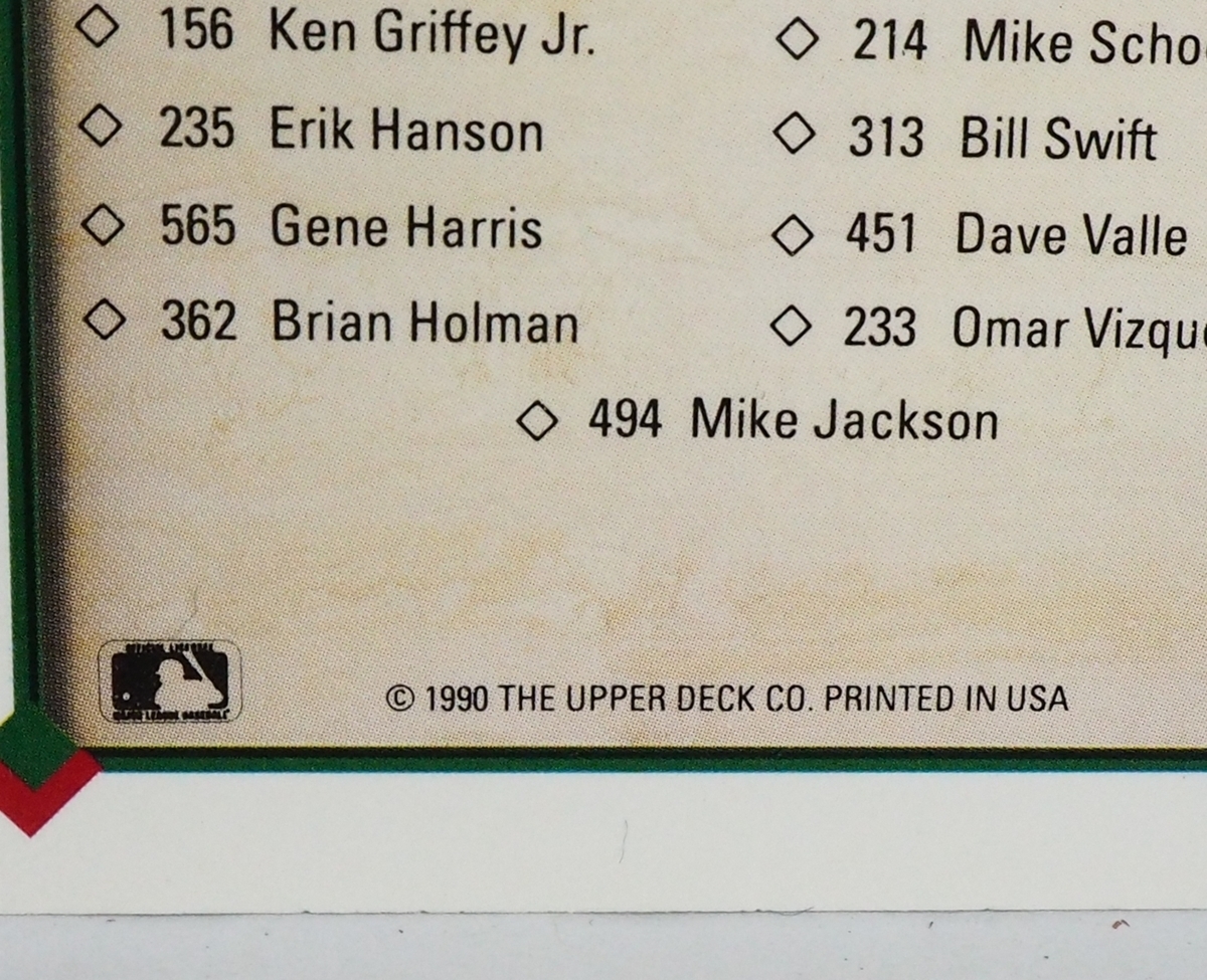 Upper Deck 90 #24【Ken Griffey Jr(SEATLLE MARINERS)COLLECTOR'S Choice】1990年MLBメジャーリーグ野球カードBaseball CARD【送料込】_画像3