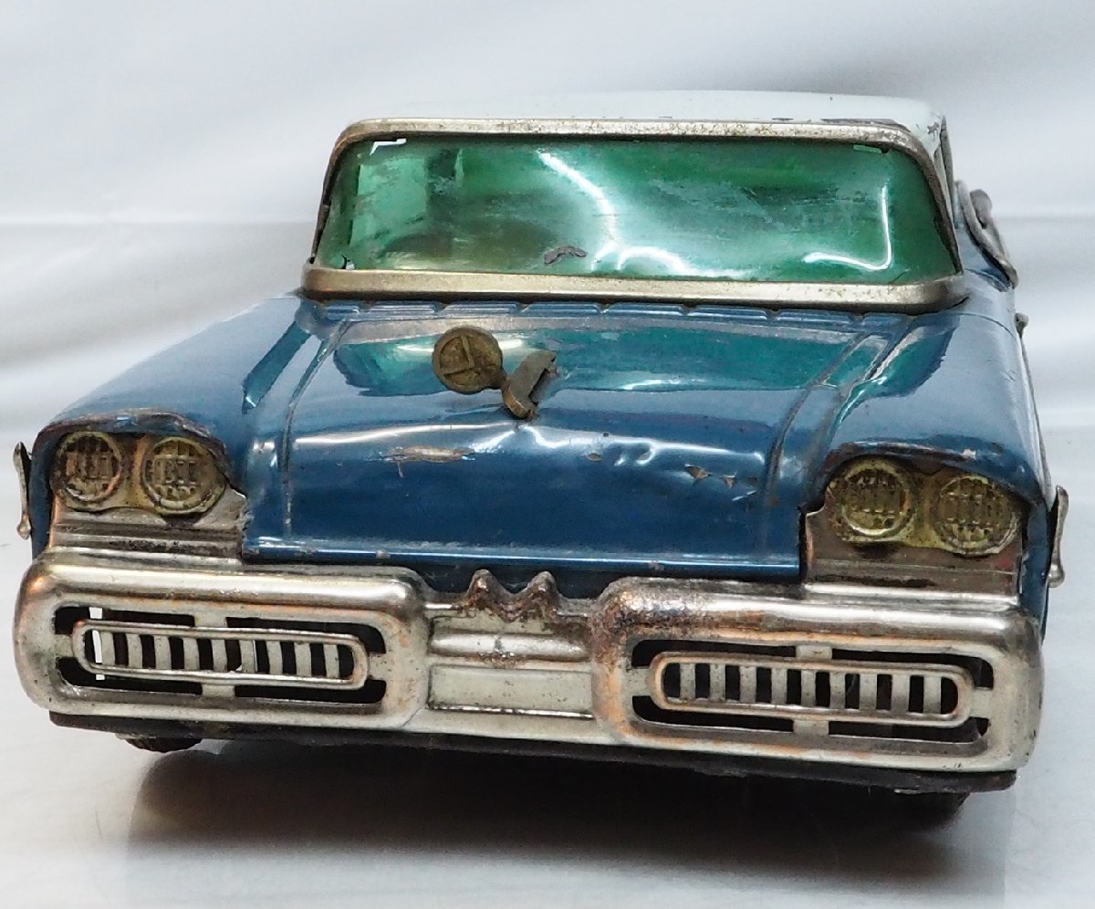 米澤玩具【58 MERCURY MONTCLAIR青マーキュリー モントクリア 大】ブリキ tin toy car自動車ミニカーYonezawaヨネザワ米澤【本体のみ】0292_画像4