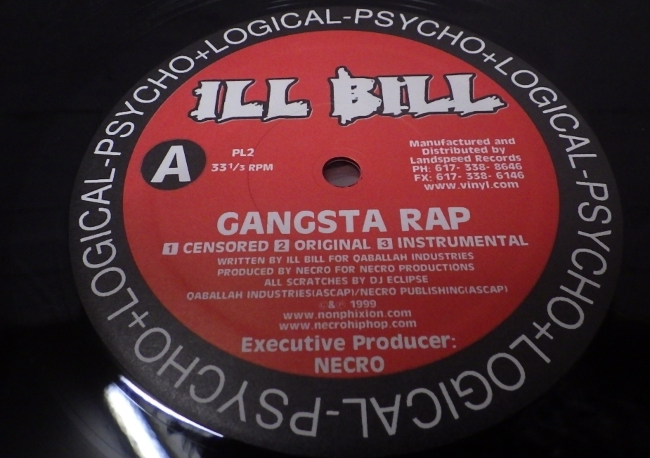 アナログ レコード【ILL BILL/Gangsta Rap/How To Kill A Cop】イル・ビル■12インチLPアルバム【中古】送料込_画像8