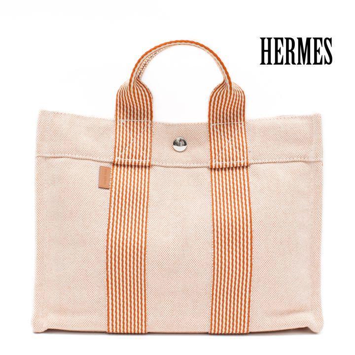 HERMES エルメス ニューフールトゥ PM トートバッグ オレンジ