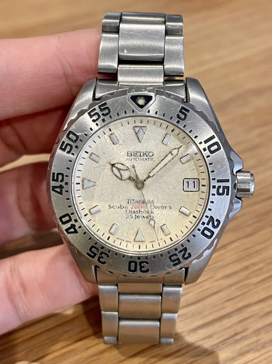 ヤフオク! - SEIKO 4S15-7000 自動巻 Scuba 25石 Diashock ダ...