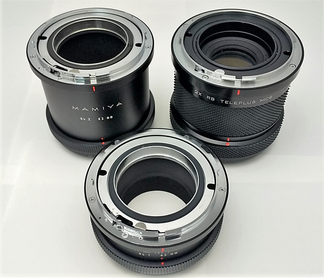 カメラ Mamiya RB67 ProS + レンズ4本 + フィルムパック2個 +