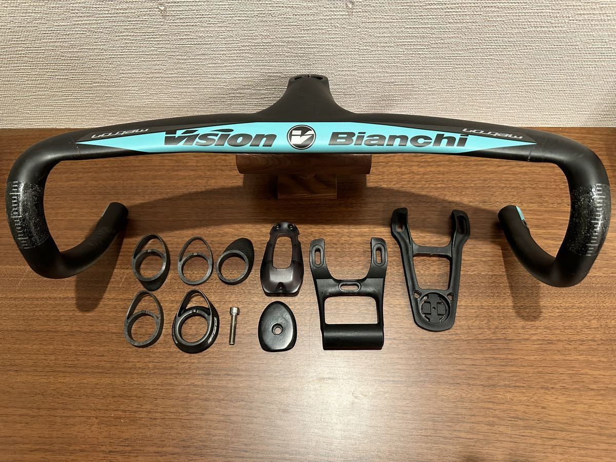 [走行500km程] VISION METRON 5D 420mm / 110mm ヴィジョン メトロン Bianchi / ビアンキ 限定  チェレステ カラー