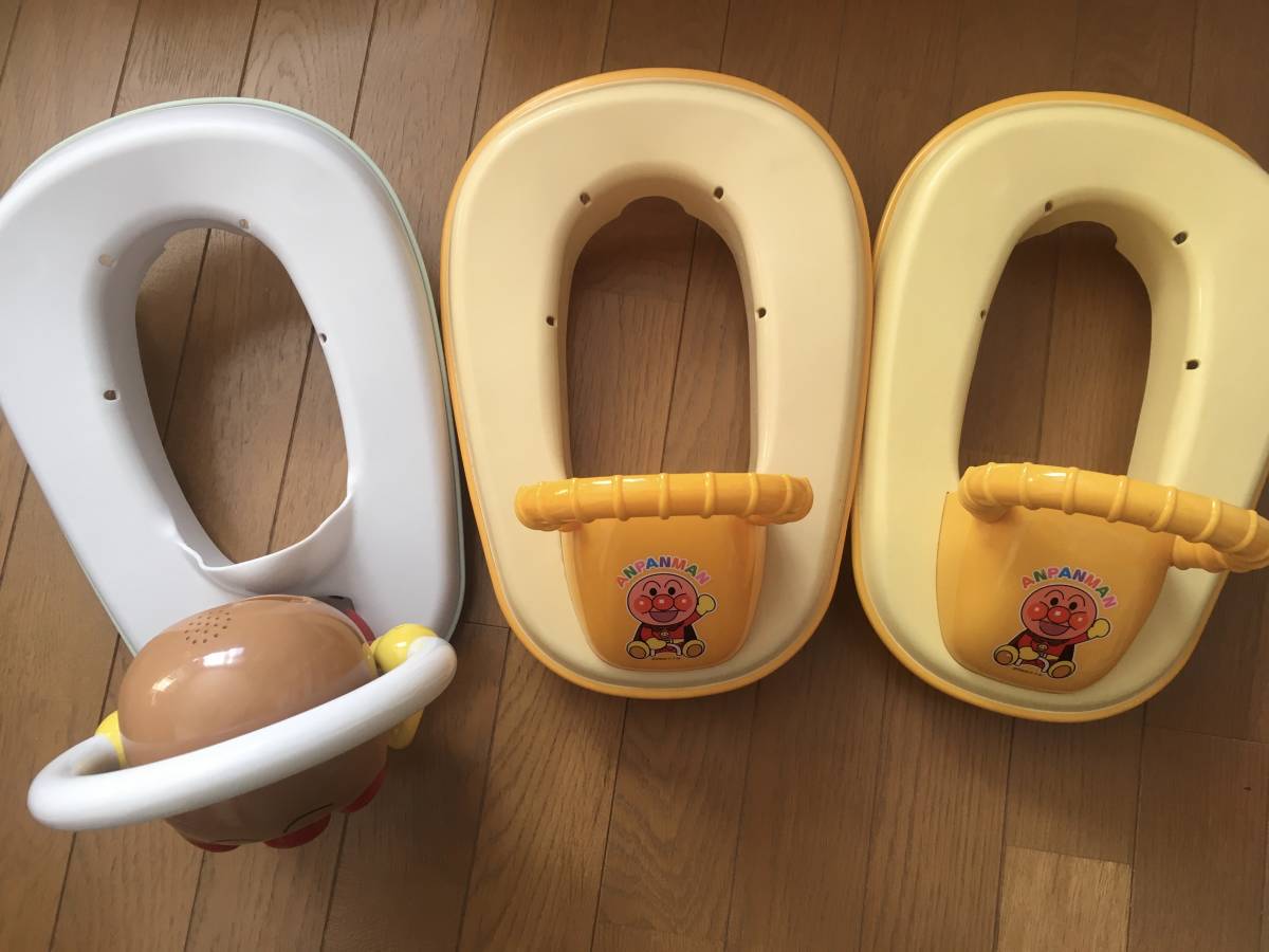  Anpanman auxiliary toilet seat 3 piece set Anpanman potty toilet training toy tore auxiliary toilet seat together set sale toilet seat toy tore