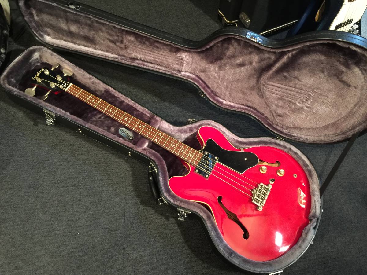 No.031422 レア！Epiphone JAPAN EB-Ⅱ RED EX+