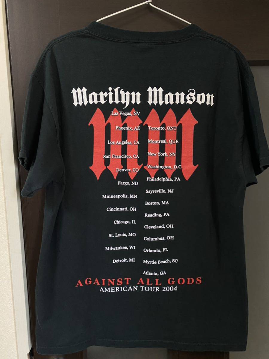 マリリンマンソン 2004 against all godsツアー Tシャツ 最新型 メンズ