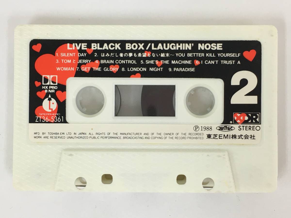■□O817 LAUGHIN‘NOSE ラフィン・ノーズ LIVE BLACK BOX ライブ ブラック ボックス カセットテープ□■_画像7