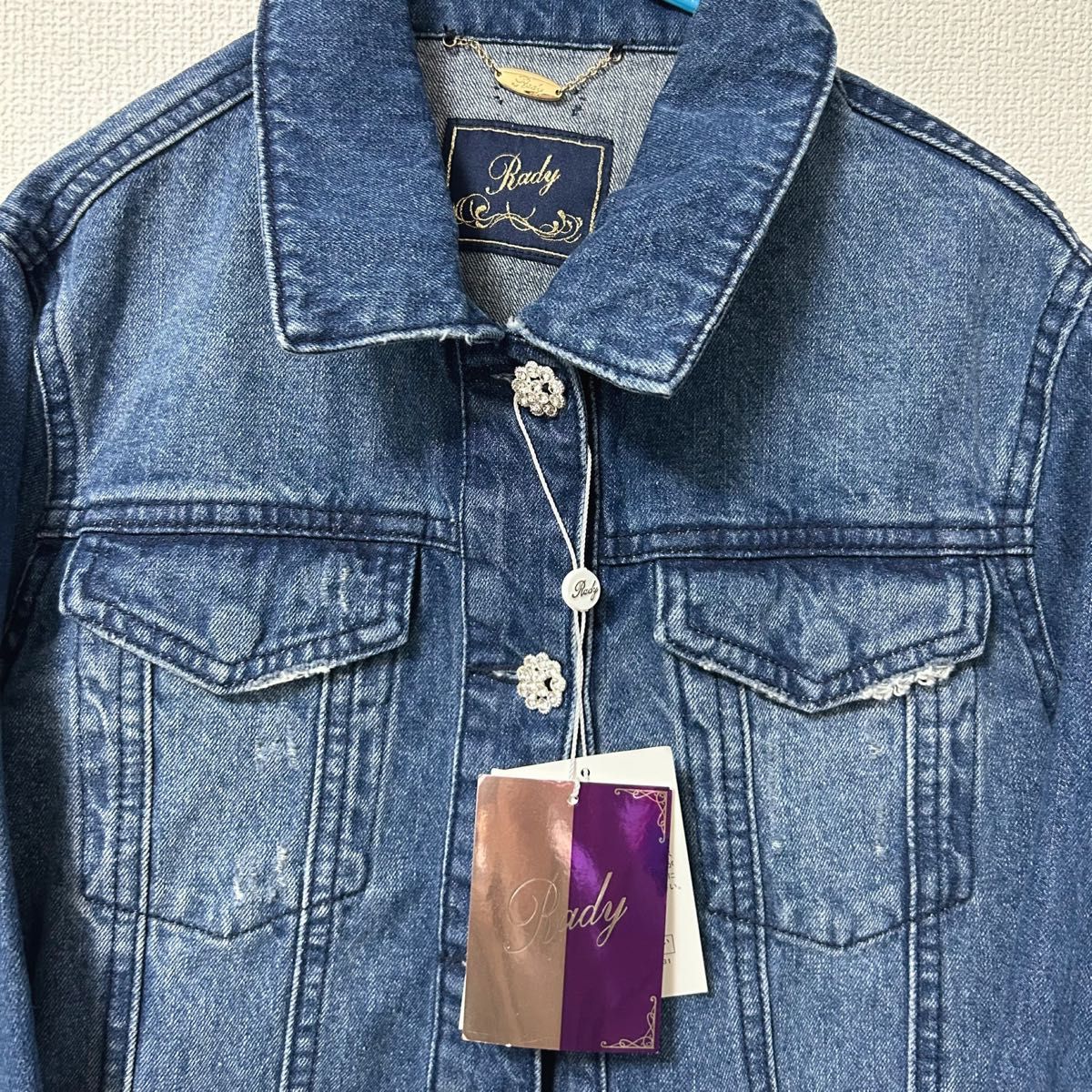 Rady ビジューボタン デニムジャケット F|PayPayフリマ
