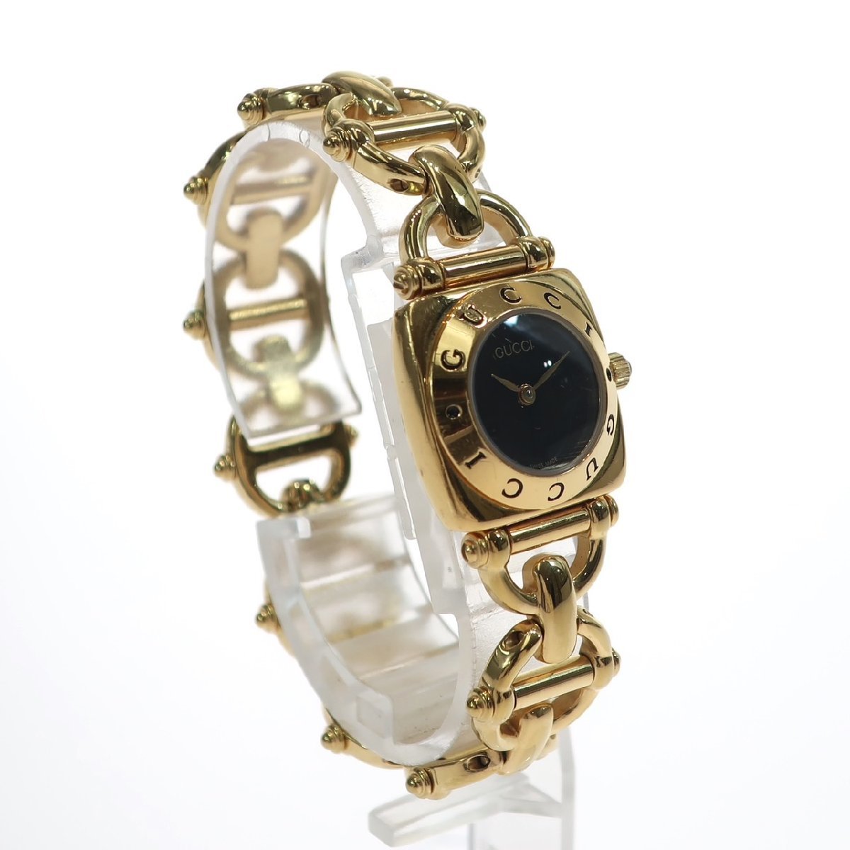 かわいい! 美品 クオーツ時計 GUCCI ホースビット 6400L GUCCI 時計