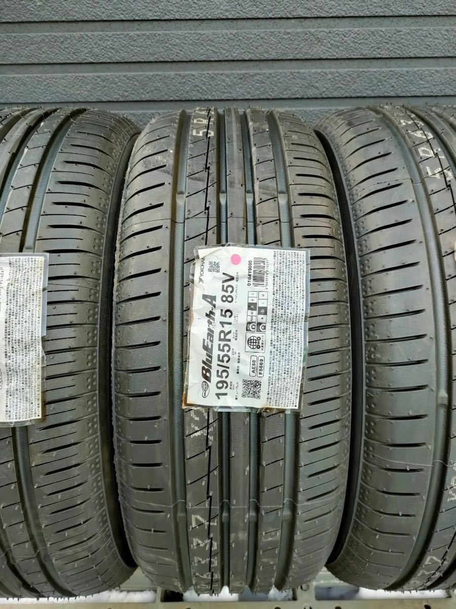 NEW 新品未使用 195/55R15 YOKOHAMA BluEarth A AE50 ヨコハマ ブルーアース 夏タイヤ サマータイヤ 2020年製 4本セットの画像3