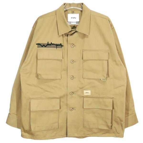 WTAPS 21AW JUNGLE 01/LS/COTTON.TWILL ダブルタップス ジャングル ロングスリーブ シャツ コットン ツイル ベージュ 長袖 YX