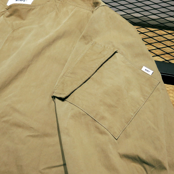 WTAPS 22SS SCOUT/LS/NYCO.TUSSAH 221WVDT-SHM04 ダブルタップス スカウト クロスボーン ロングスリーブシャツ ベージュ 長袖_画像7