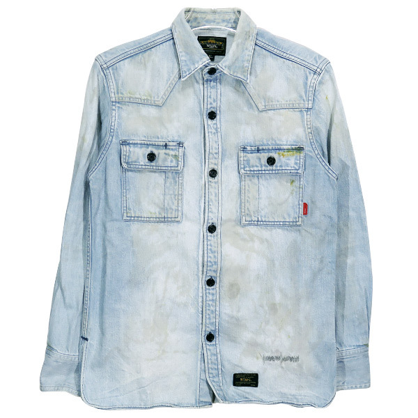 WTAPS ダブルタップス 12AW ALLMAN/SHIRT.COTTON.DENIM 122GWDT-SHM07 オールマン シャツ コットン デニム インディゴ 長袖_画像1