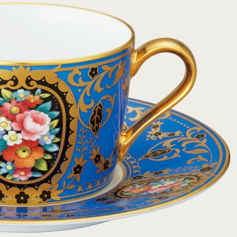 ノリタケ! ☆青絵花文・カプチーノ碗皿☆ H-765J/T2401 新品 ノリタケ! ☆青絵花文・カプチーノ碗皿☆ H-765J/T2401 新品