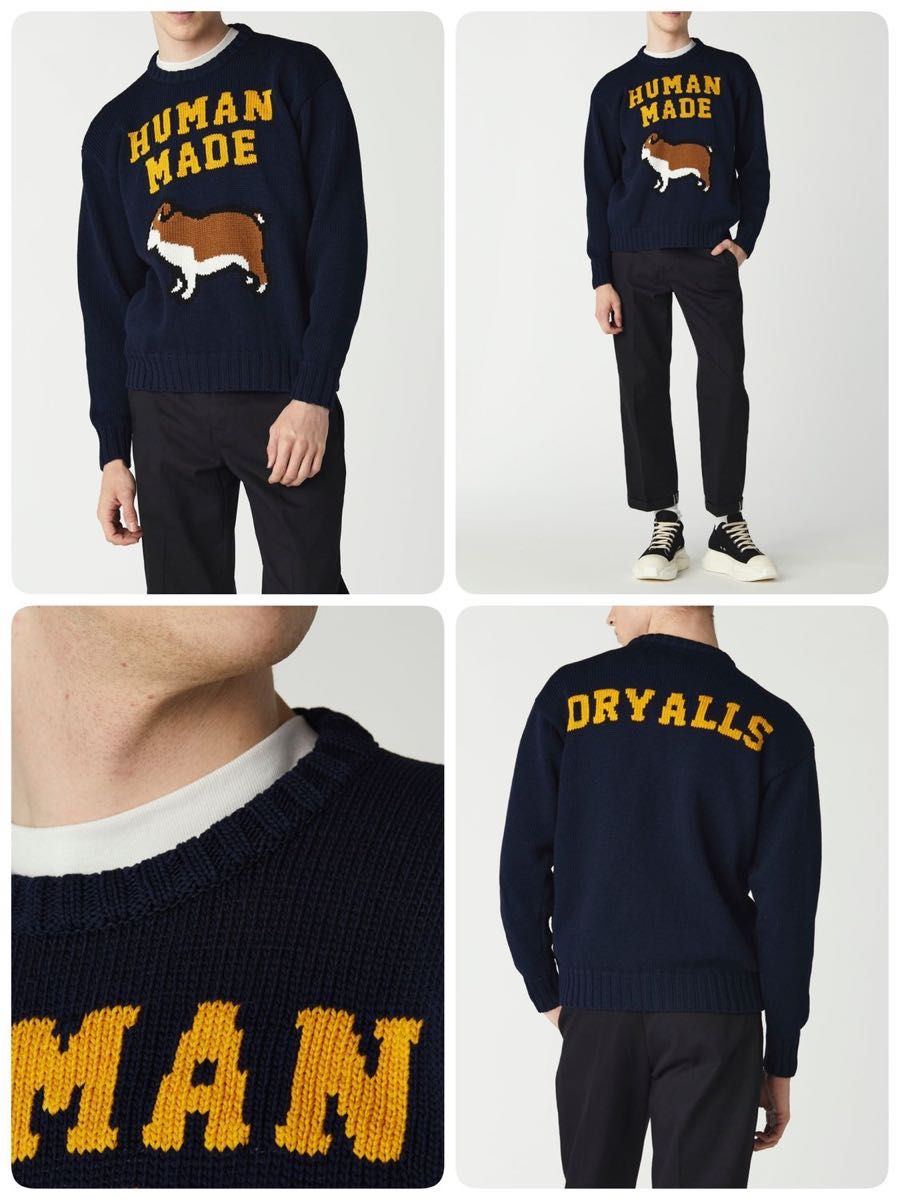 HUMAN MADE ニット セーター navy/dog|Yahoo!フリマ(旧PayPay HUMAN MADE ニット セーター navy/dog|Yahoo!フリマ(旧PayPay