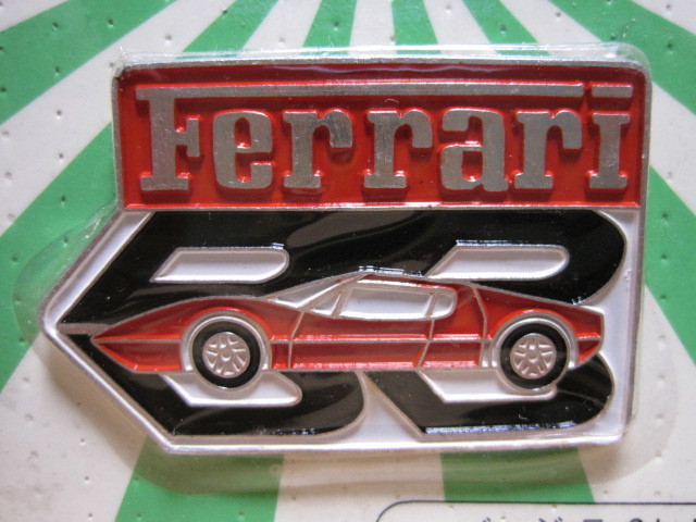 [Это опасно? что? Я никогда не видел этого! ? Коллекция Tomica] Продукция Ferrari PIN -значок не продается в Японии, сделанных в Японии! 01-180 Редкая Томика!